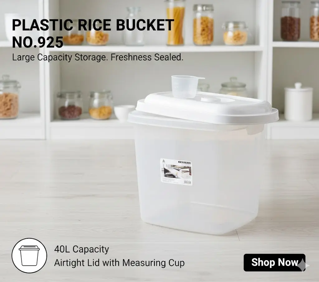 [FVM37898] PLASTIC RICE BUCKET 40L NO.925