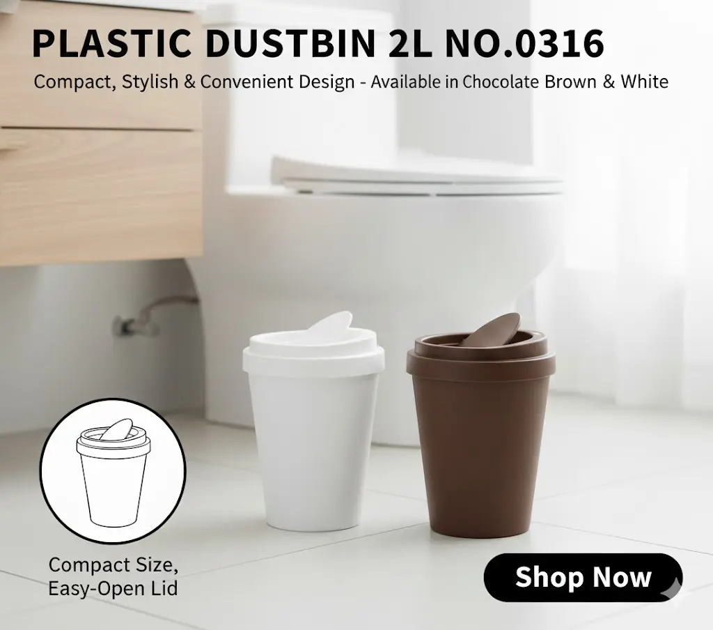 [FVM37909] PLASTIC DUSTBIN 2L NO.0316