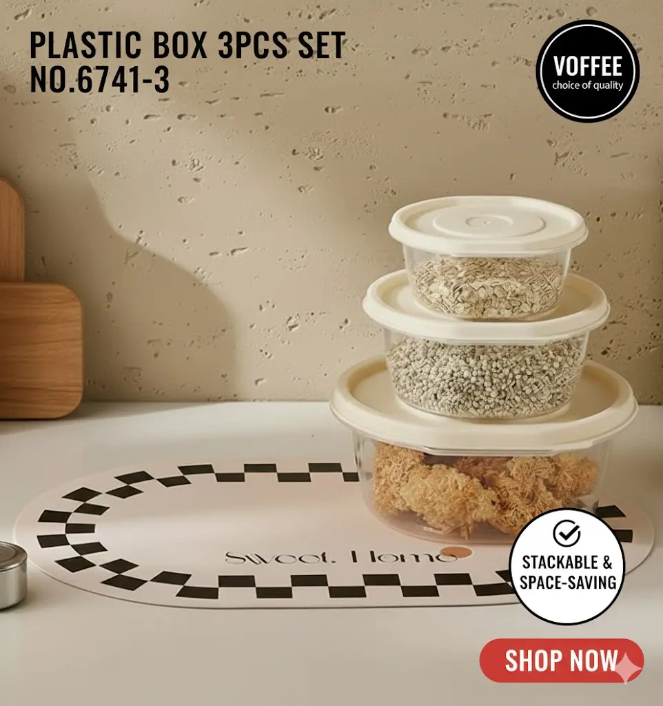 [FVM37911] PLASTIC BOX 3PCS SET NO.6741-3