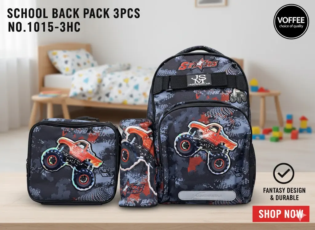 [FVM37920] [FVM37920] SCHOOL BACK PACK 3PCS NO.1015-3HC