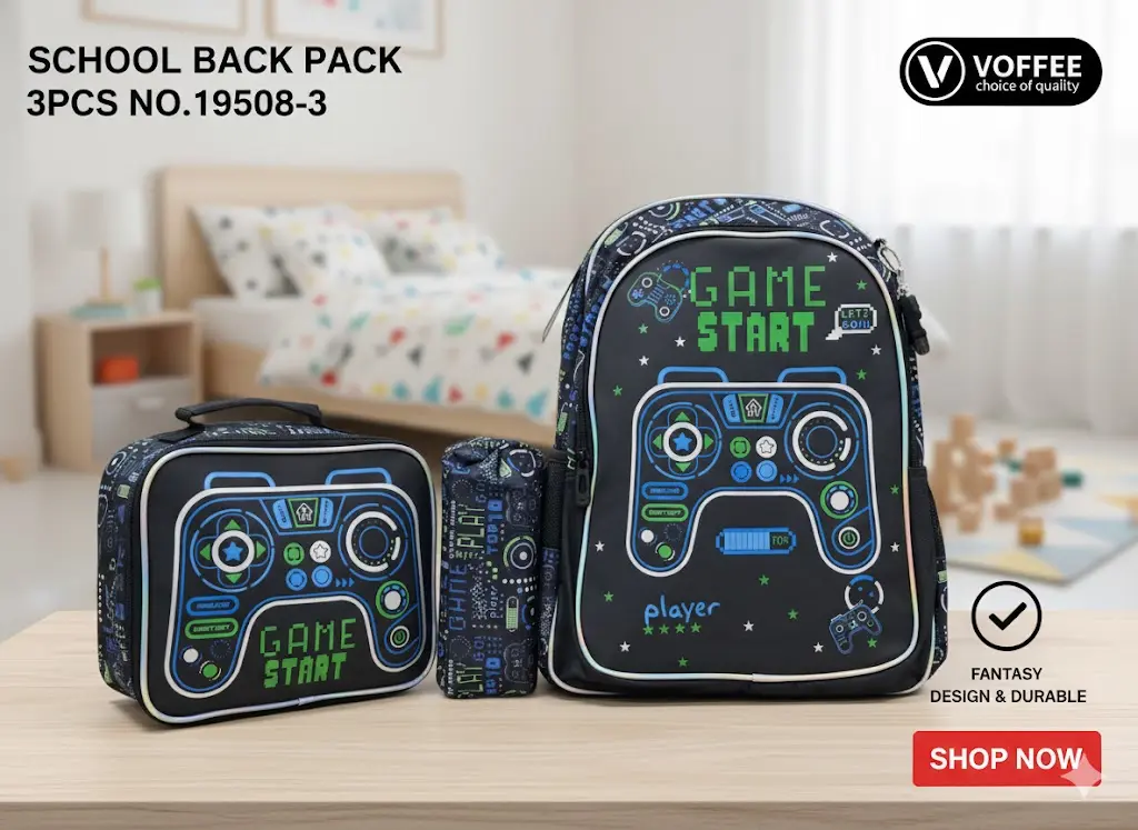 [FVM37921] [FVM37921] SCHOOL BACK PACK 3PCS NO.19508-3