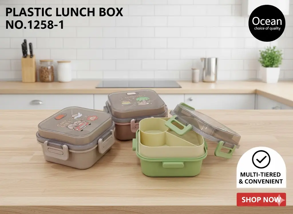 [FVM37959] PLASTIC LUNCH BOX NO.1258-1