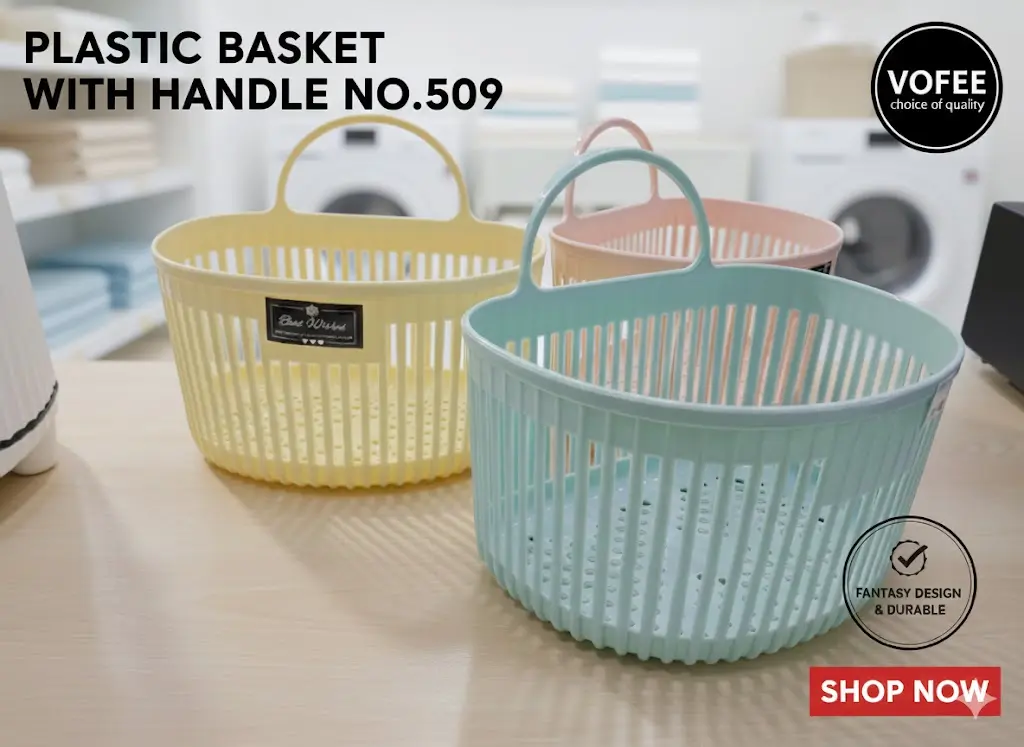 [FVM37967] PLASTIC BASKET WITH HANDLE NO.509