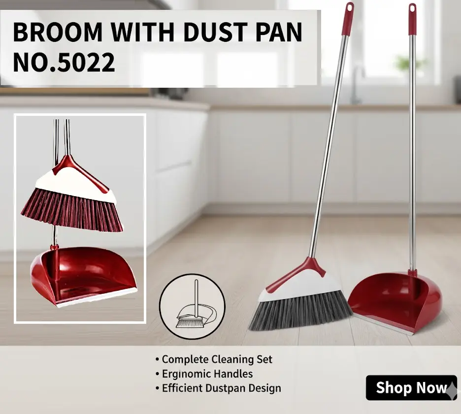 [FVM37969] BROOM WITH DUST PAN NO.5022