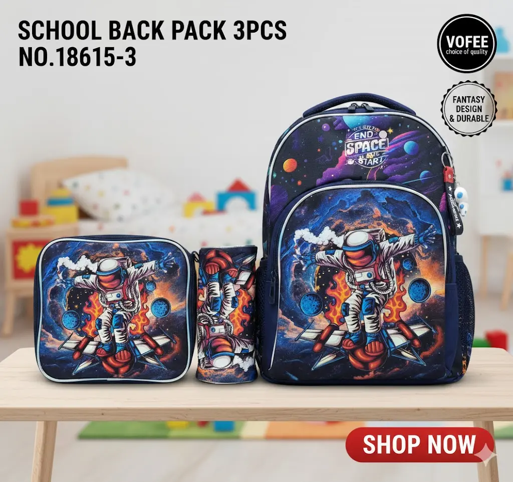 [FVM37970] [FVM37970] SCHOOL BACK PACK 3PCS NO.18615-3