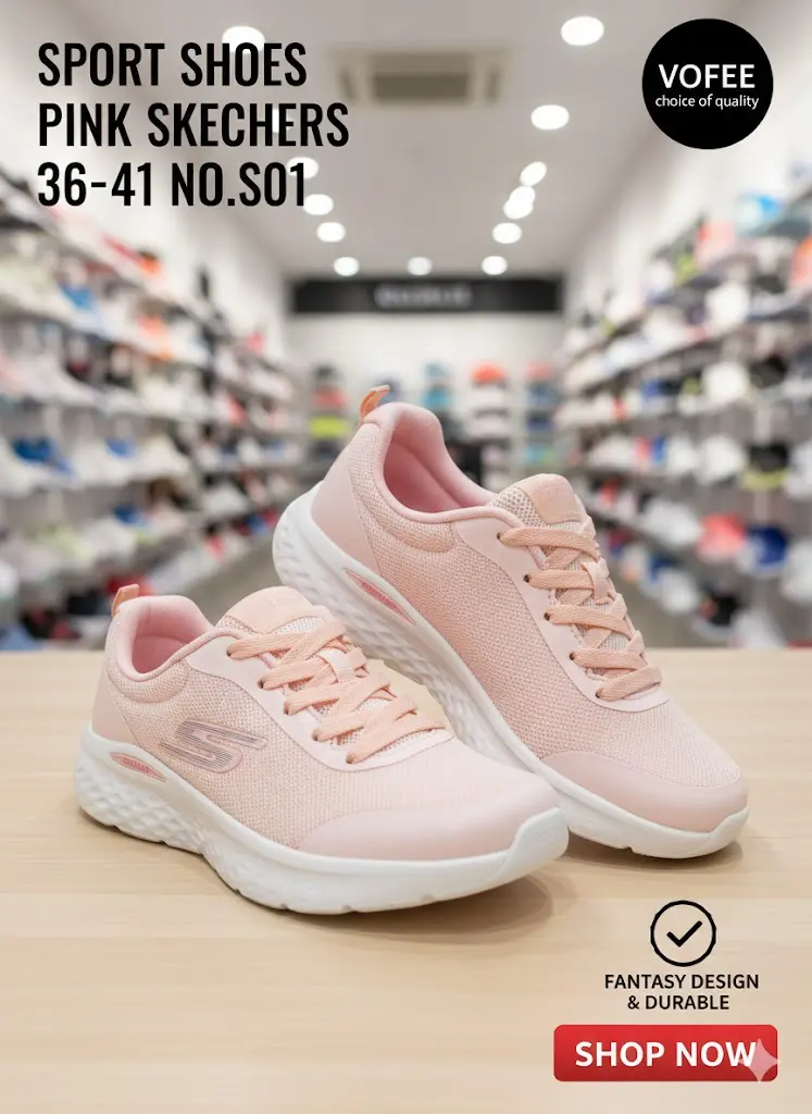 [FVM37989] SPORT SHOES PINK SKECHERS 36-41 NO.S01