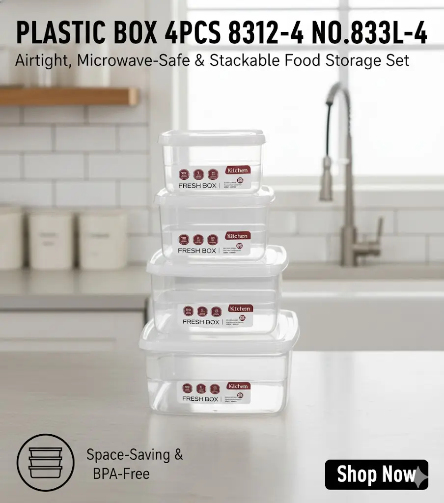 [FVM38005] [FVM38005] PLASTIC BOX 4PCS 8312-4 NO.831L-4