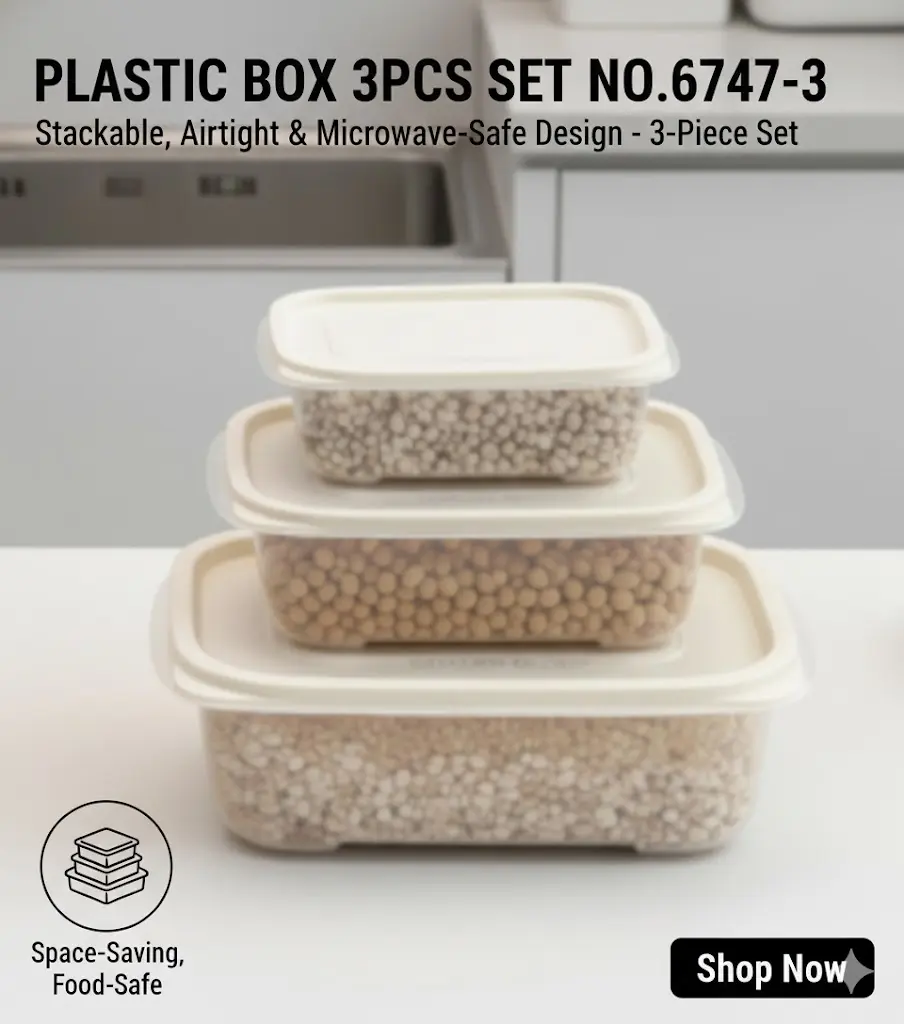 [FVM38007] PLASTIC BOX 3PCS SET NO.6747-3