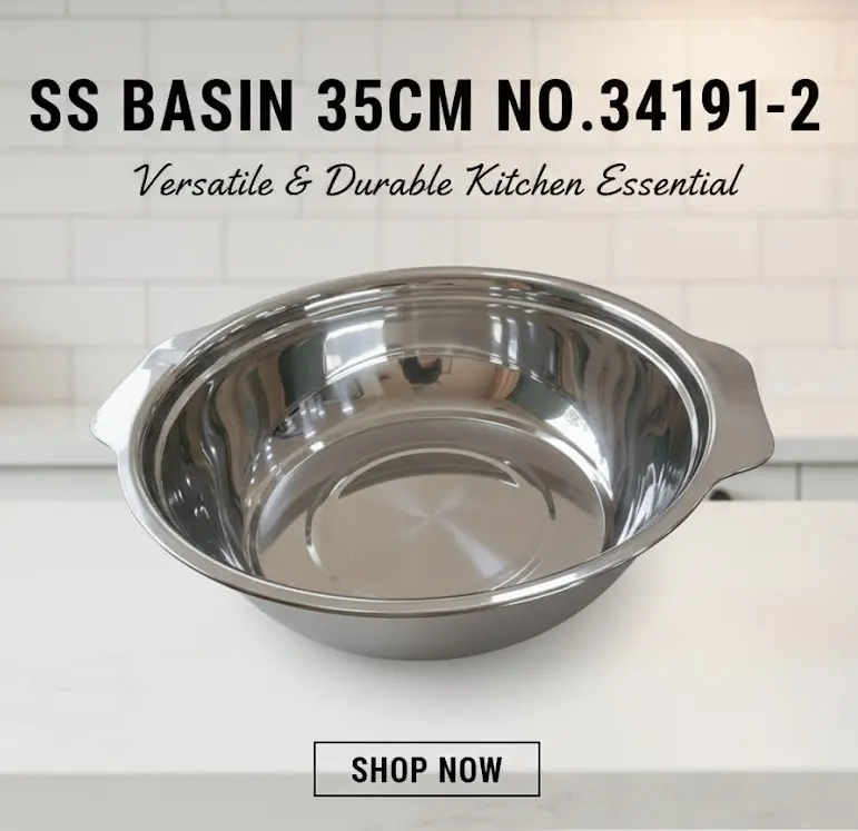 [FVM38015] SS BASIN 35CM NO.34191-2