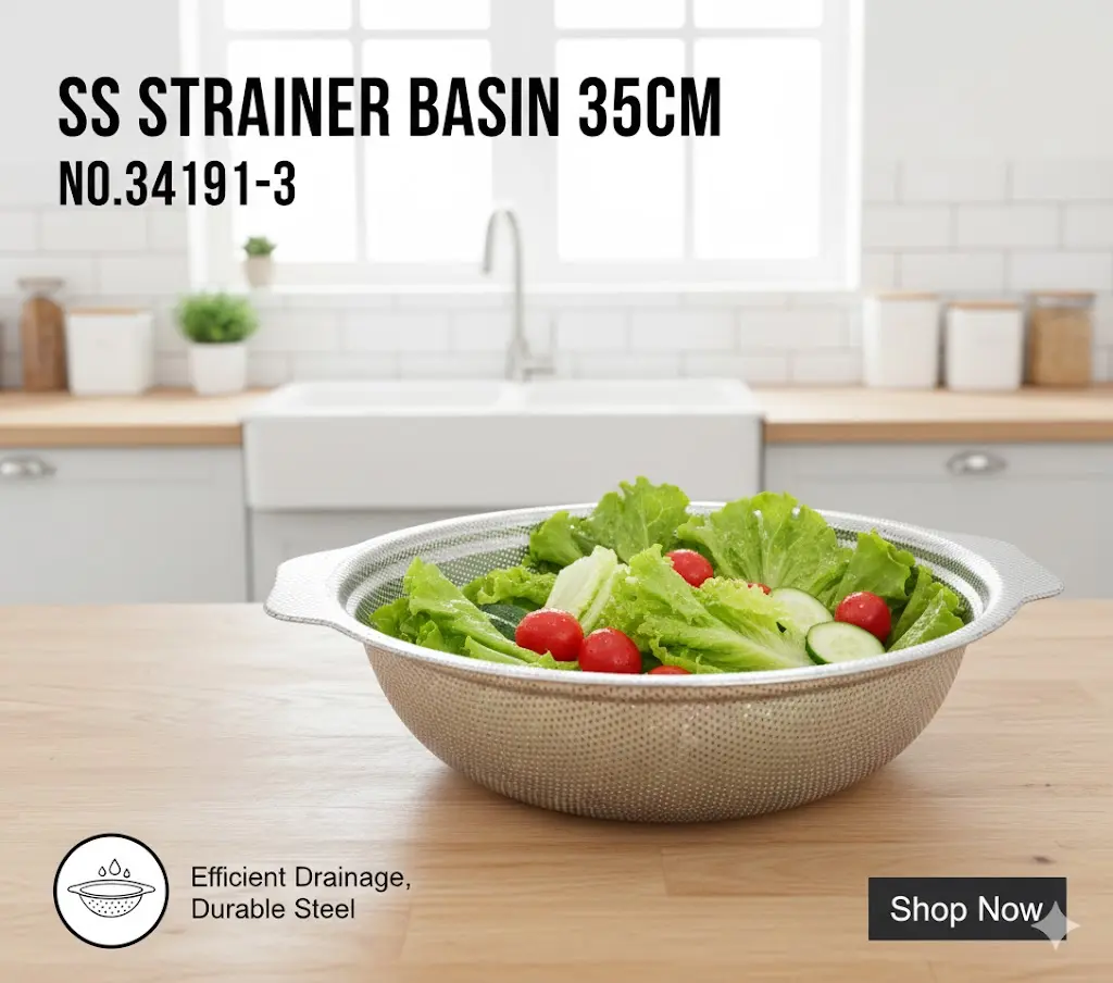 [FVM38016] SS STRAINER BASIN 35CM NO.34191-3