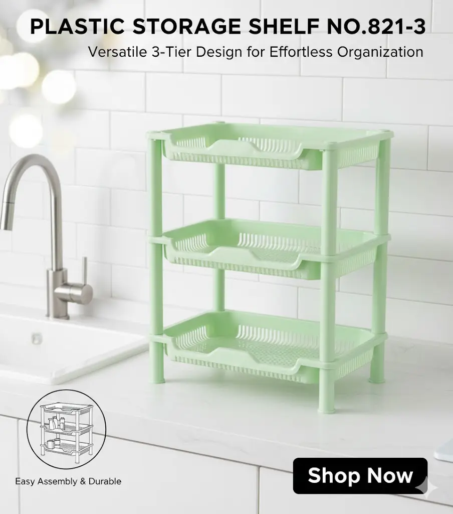 [FVM38024] PLASTIC STORAGE SHELF NO.821-3