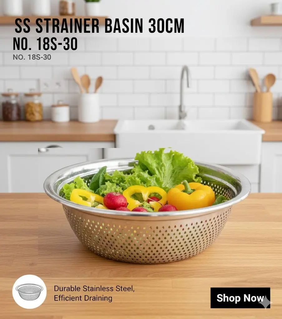 [FVM38036] SS STRAINER BASIN 30CM NO.18S-30