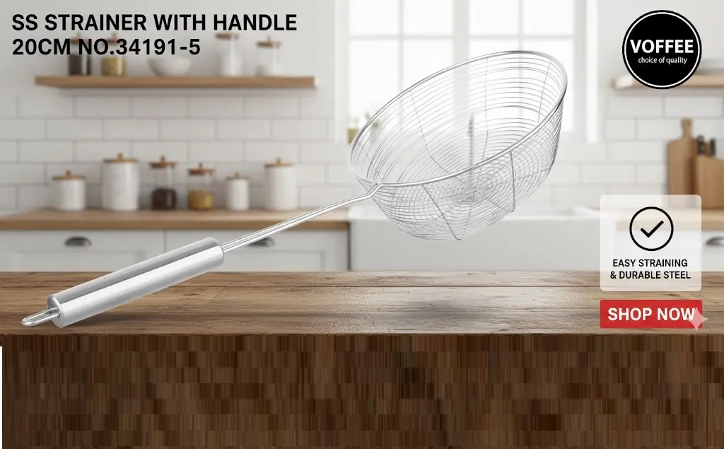 [FVM38039] SS STRAINER WITH HANDLE 20CM NO.34191-5