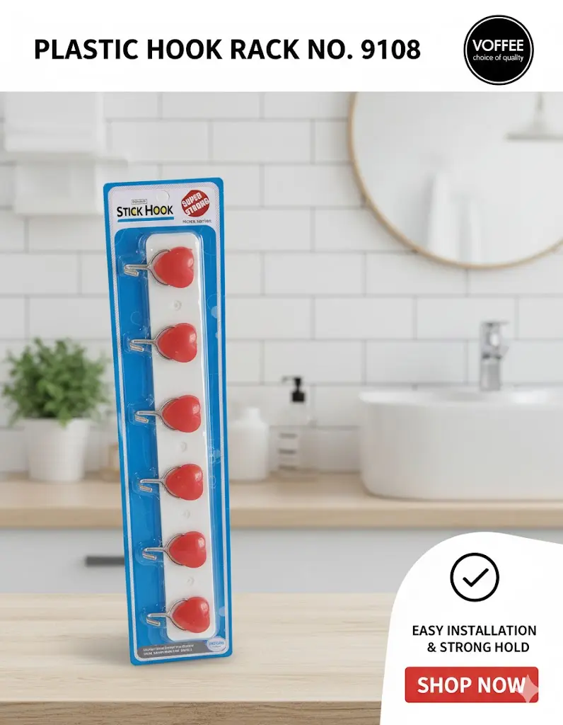 [FVM38046] PLASTIC HOOK RACK NO.9108