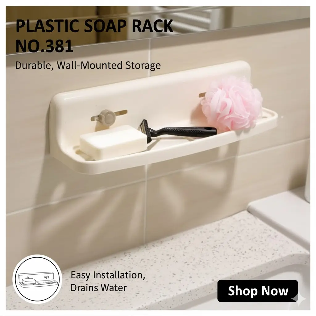 [FVM38048] [FVM38048] PLASTIC SOAP RACK NO.381
