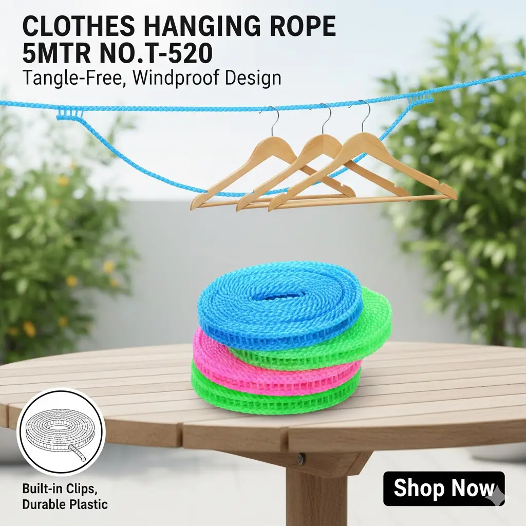 [FVM38063] CLOTHES HANGING ROPE 5MTR NO.T-520