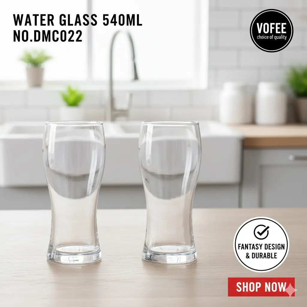 [FVM38091] WATER GLASS 540ML NO.DMC022