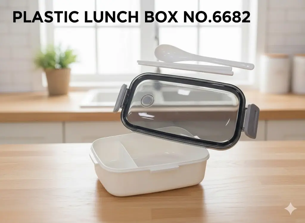 [FVM38122] [FVM38122] PLASTIC LUNCH BOX NO.6682