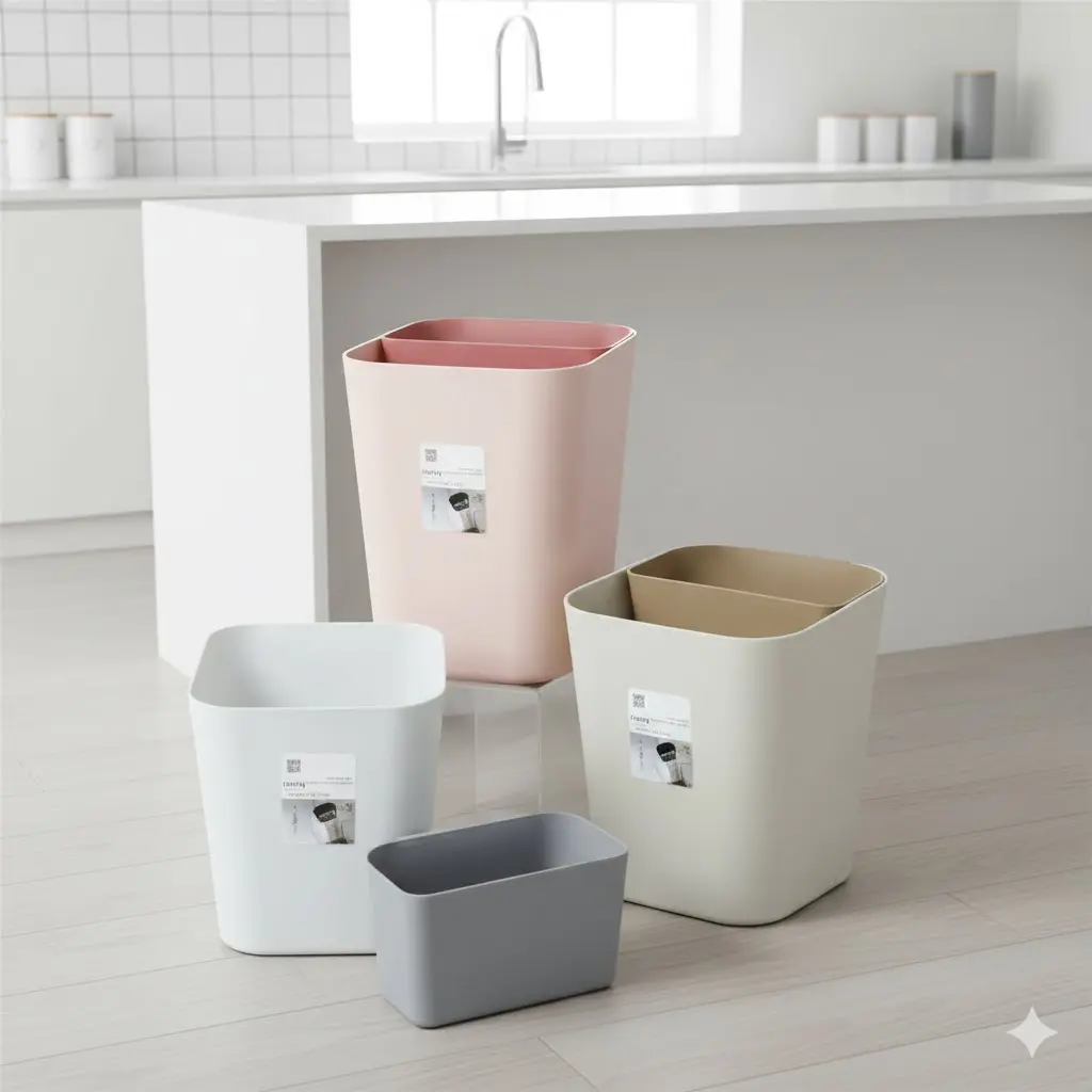 [FVM38137] PLASTIC KITCHEN DUSTBIN NO.8014
