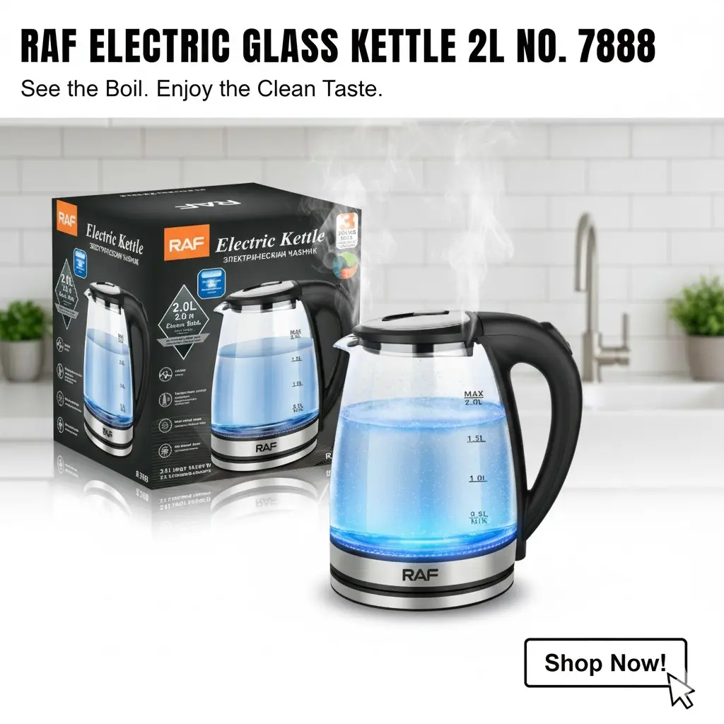 [FVM38146] RAF ELECTRIC GLASS KETTLE 2L NO.7888