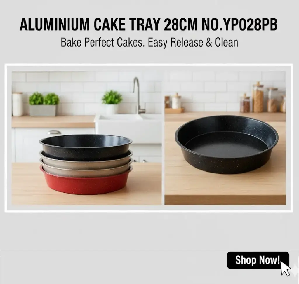 [FVM38170] ALUMINIUM CAKE TRAY 28CM NO.YP028PB