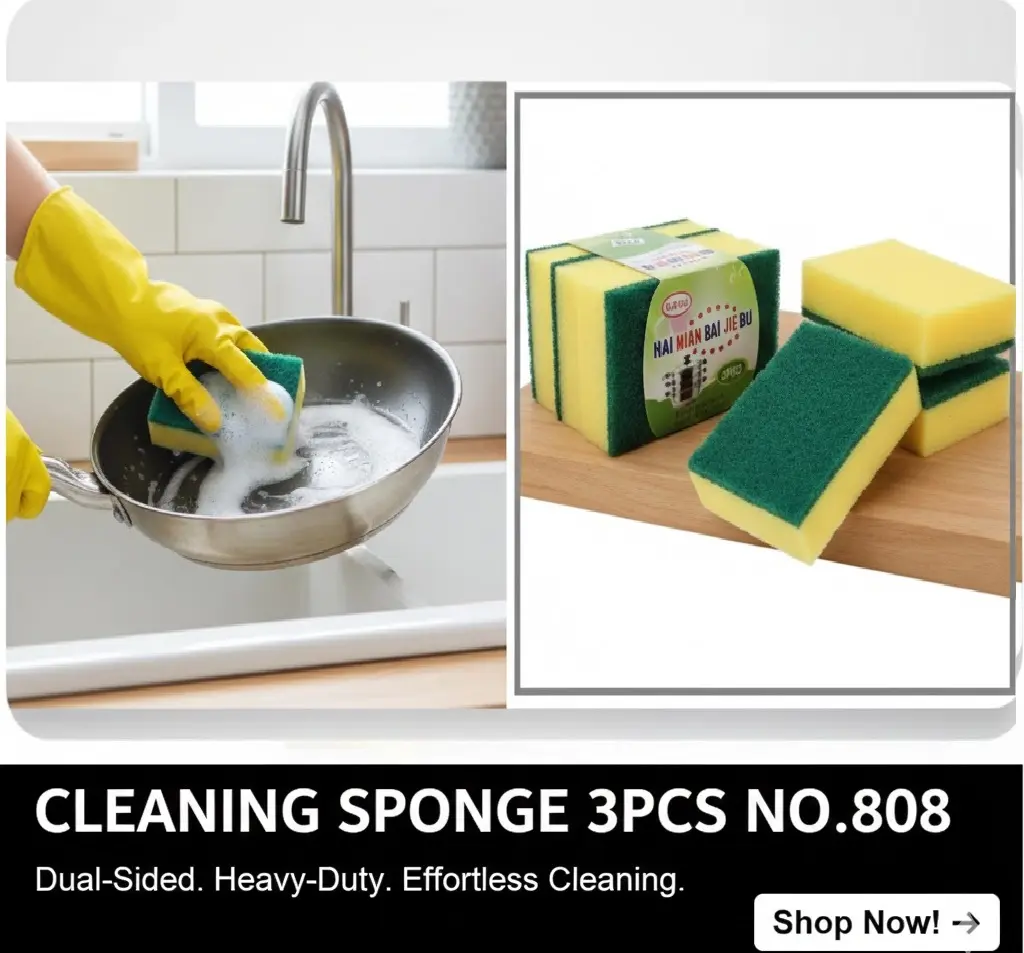 [FVM38223] CLEANING SPONGE 3PCS NO.808