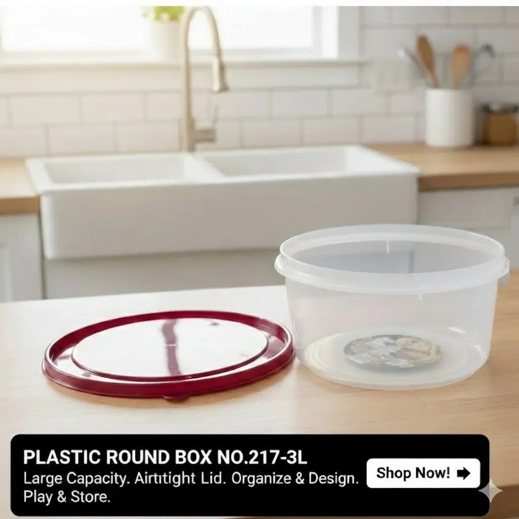 [FVM38301] [FVM38301] PLASTIC ROUND BOX NO.217-3L