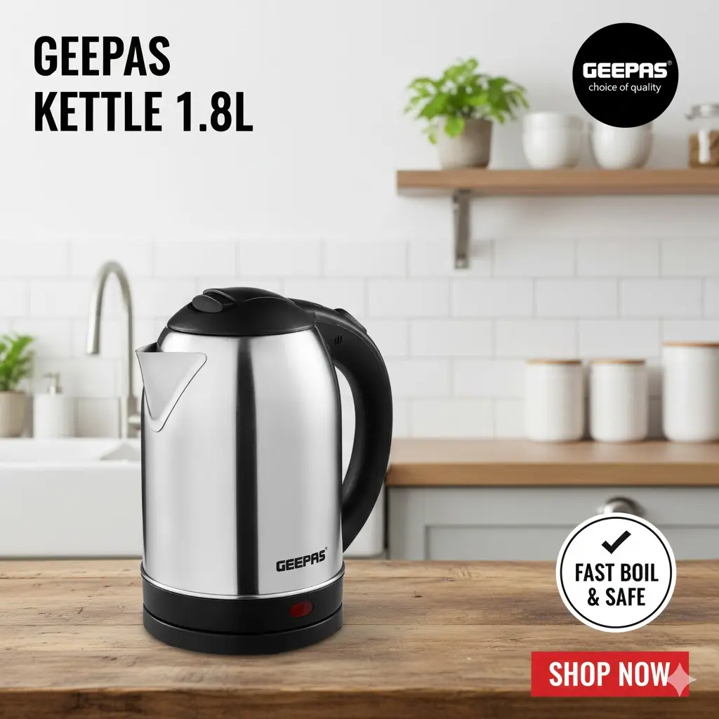 [FVM28722] GEEPAS KETTLE 1.8L NO.5466