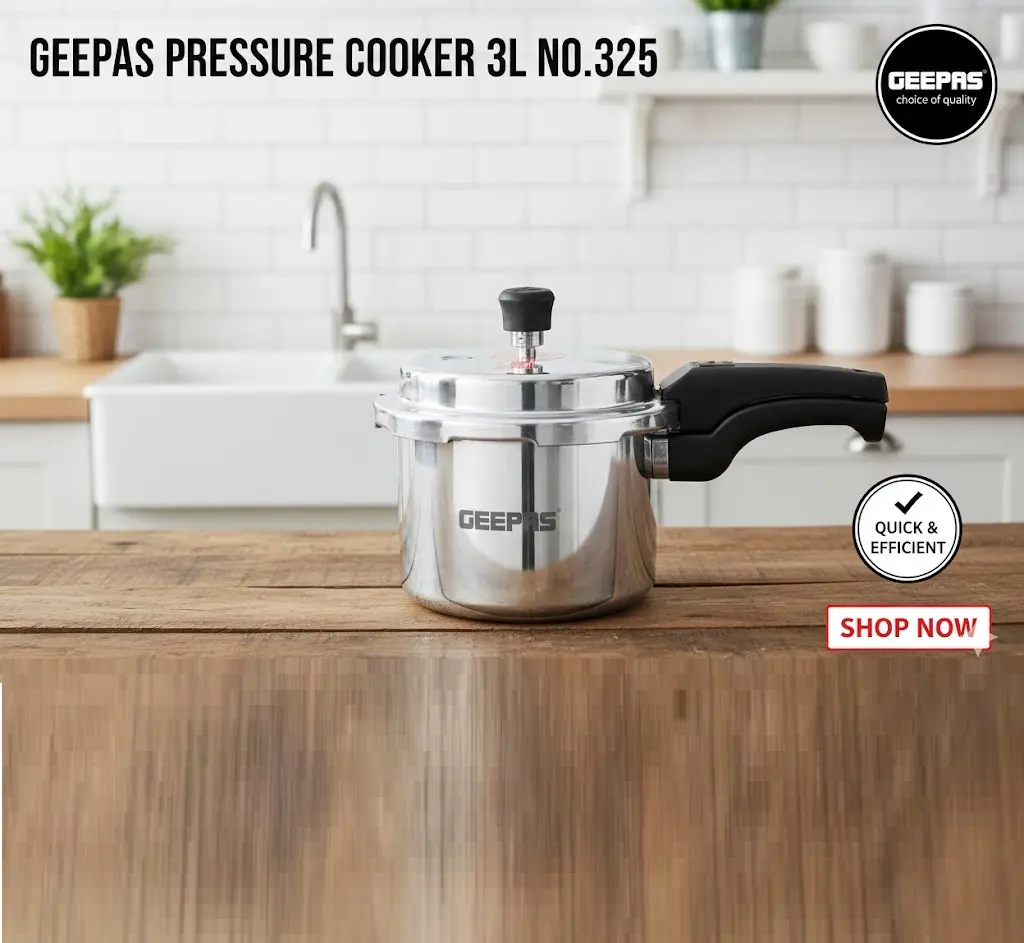 [FVM4080] GEEPAS PRESSURE COOKER 3L NO.325
