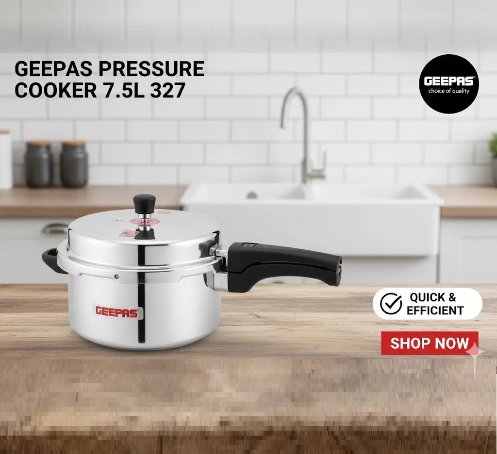 [FVM4089] GEEPAS PRESSURE COOKER 7.5L 327