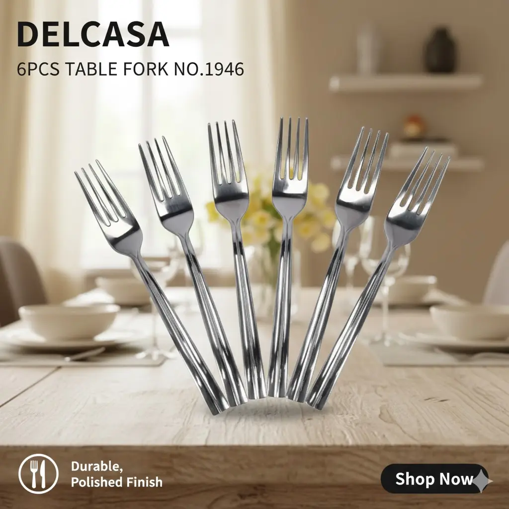 [FVM5959] DELCASA 6PCS TABLE FORK NO.1946