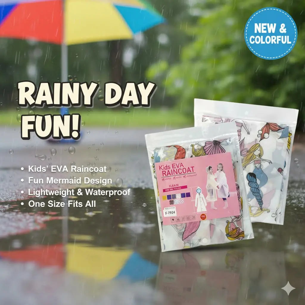 [FVM7580] [FVM7580] EVA KID RAIN COAT DX668 10535-2