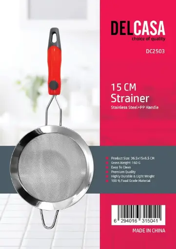 [FVM7659] DELCASA SS STRAINER15CM NO.2431