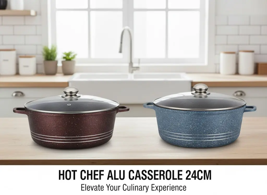 [FVM8267] HOT CHEF ALU CASSEROLE 24CM   