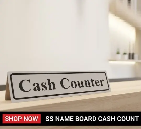 [FVM9927] SS NAME BOARD CASH COUNT   