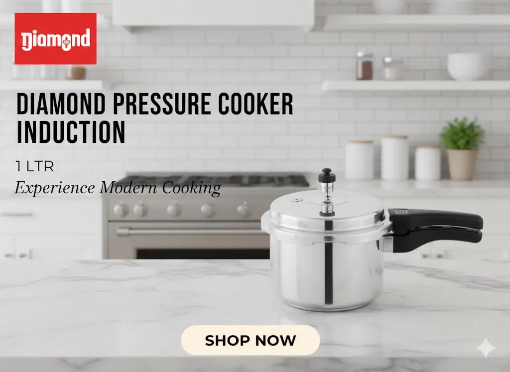 [FVM9949] DIAMOND PRESSURE COOKER INDUCTION 1LTR   