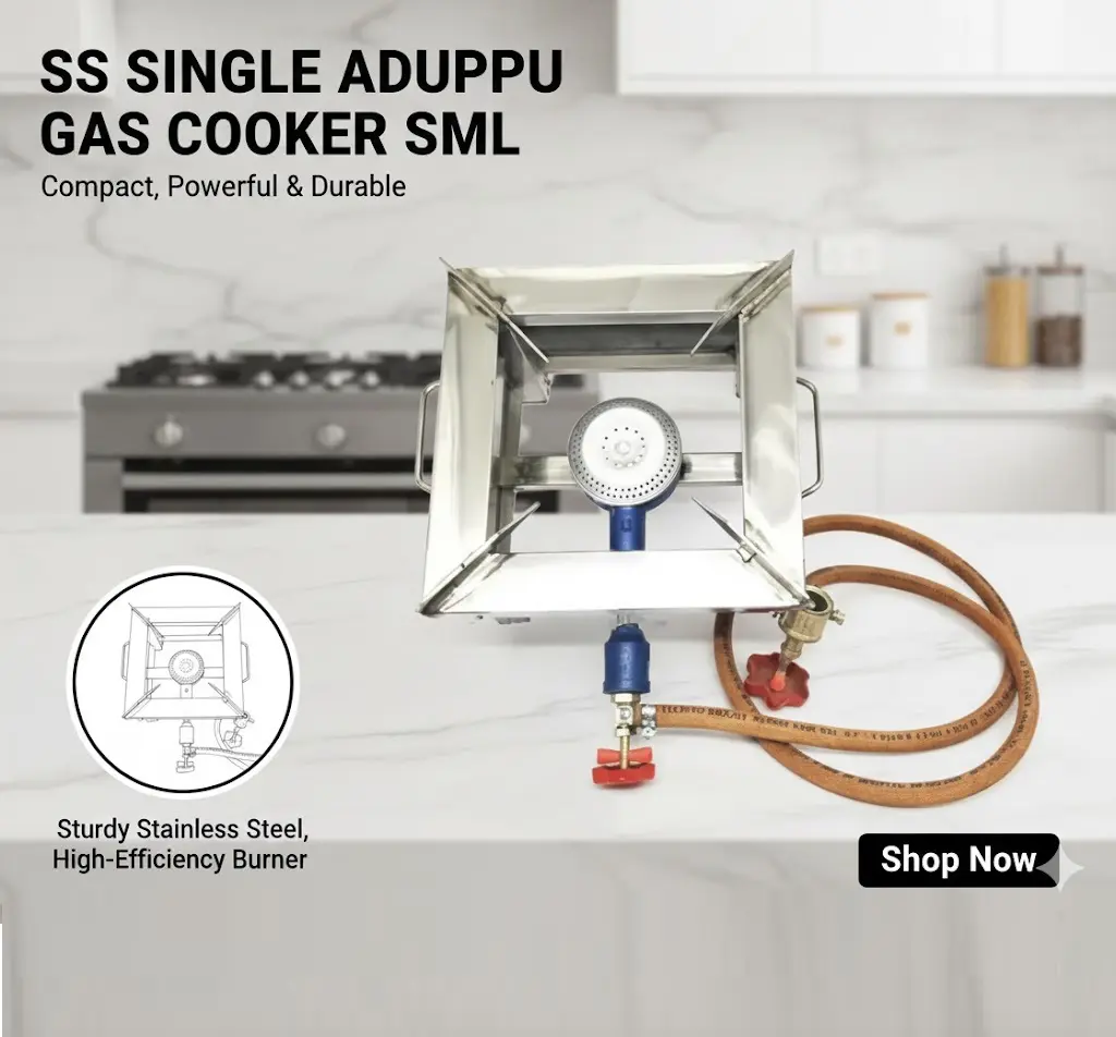 [FVM9951] SS SINGLE ADUPPU GAS COOKER SML   