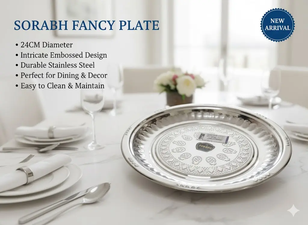 [FVM9984] SORABH FANCY PLATE 24CM   