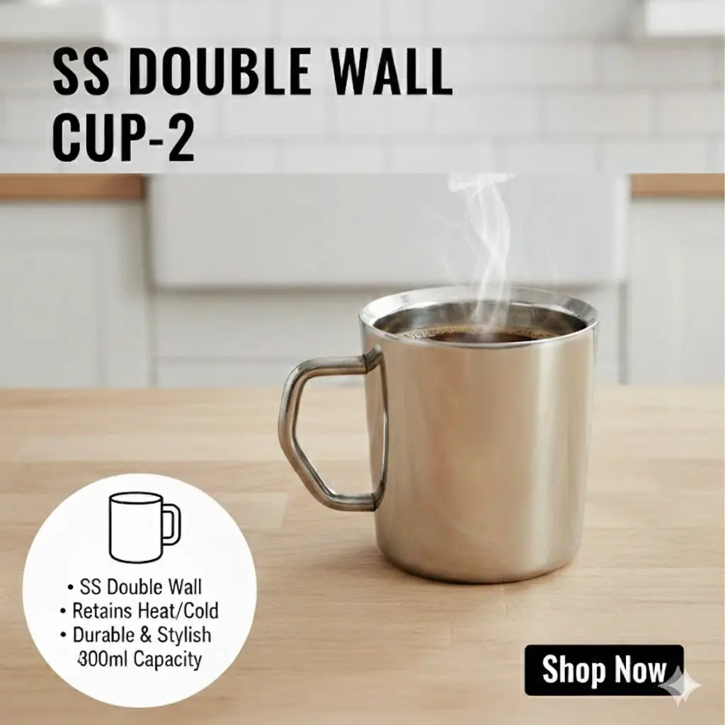 [FVM10020] SS DOUBLE WALL CUP-2   