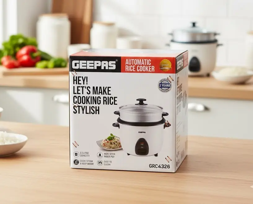 [FVM22055] GEEPAS SS RICE COOKER2.2 NO.4326
