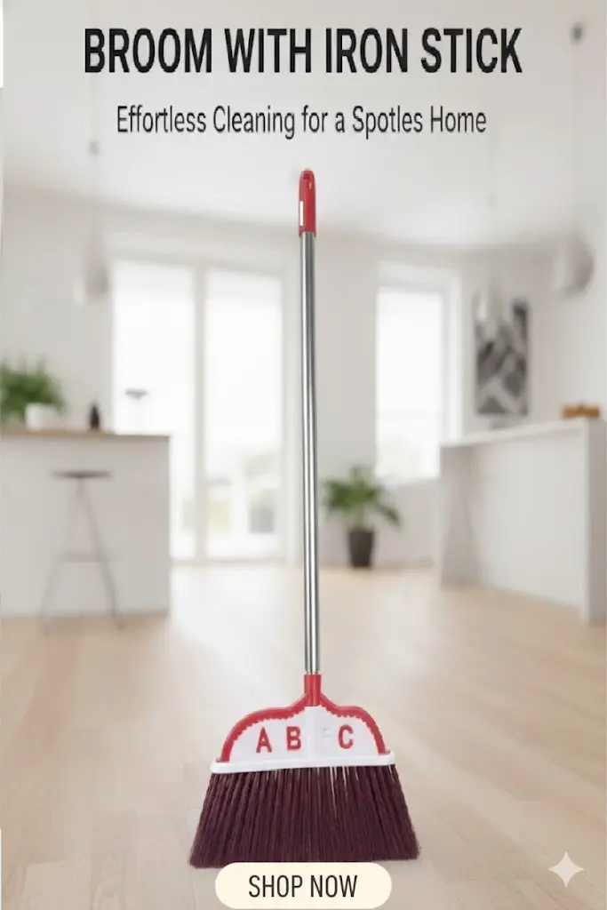 [FVM25609] BROOM WITH IRON STICK NO.8215A   