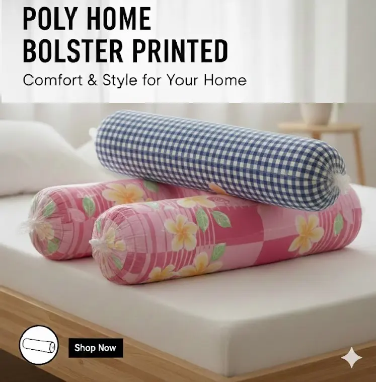 [FVM26900] POLY HOME BOLSTER PRINTED   