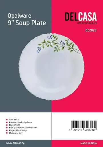 [FVM33023] [FVM33023] DELCASA SOUP PLATE 9" NO.2823