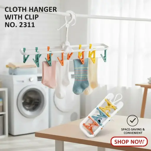 [FVM36490] [FVM36490] CLOTH HANGER WITH CLIP NO.2311