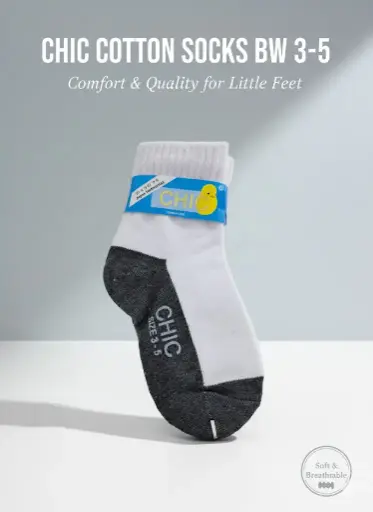 [FVM1830] [FVM1830] CHIC COTTON SOCKS BW 3-5