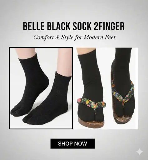 [FVM4291] [FVM4291] BELLE BLACK SOCK 2FINGER   