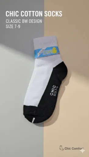 [FVM6294] [FVM6294] CHIC COTTON SOCKS BW 7-9
