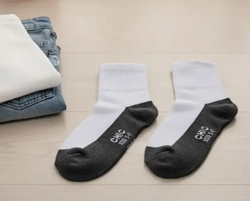 [FVM12485] [FVM12485] CHIC COTTON SOCKS5-7 BW LONG   