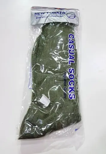[FVM34952] [FVM34952] CASUAL SOCK ARMY GREEN FREE