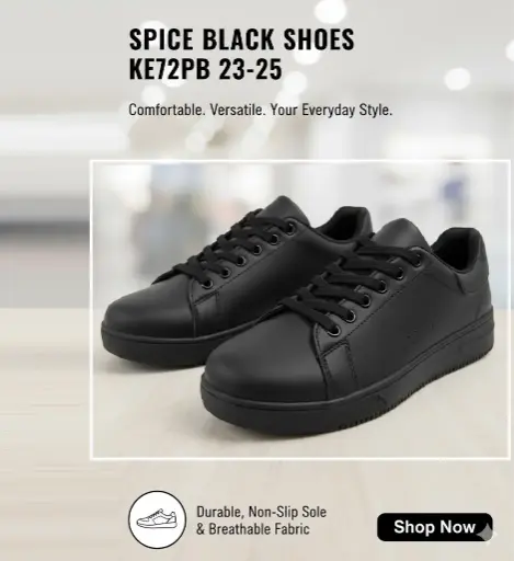[FVM35390] [FVM35390] SPICE BLACK SHOES KE72PB 23-25   